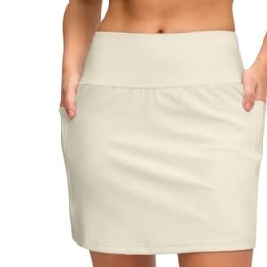 G Gradual High Waisted Stretch Active Skort Cream Size XL NWT